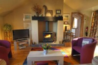 There's a real log fire - logs provided.