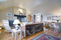 The Dick Turpin luxury holiday cottage living room with unique hand-made sofa in 2015.